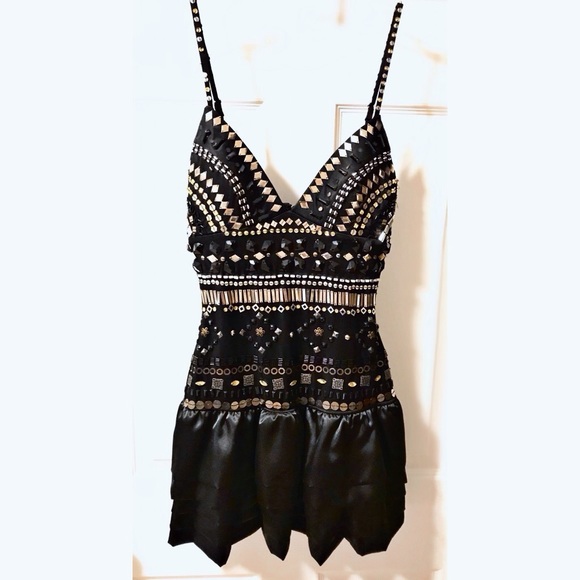 bebe Dresses & Skirts - Bebe embellished little black dress